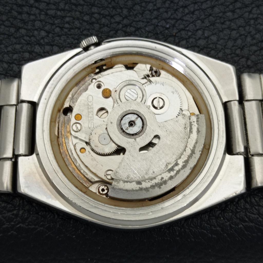 ORIGINAL VINTAGE SEIKO 5 AUTOMATIK JAPAN HERREN SCHWARZES ZIFFERBLATT UHR a500146-2 R151a-a500146