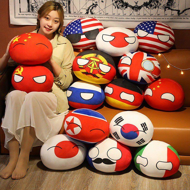 Countryballs Toy Anime Polandball Plush Pendant Doll Childrens Pillow Throw