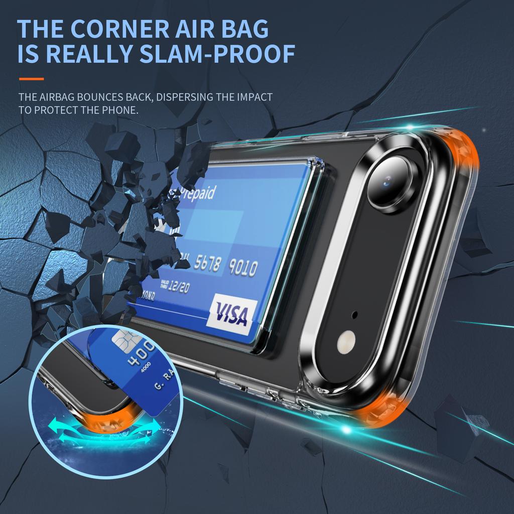 For iPhone 17 Air Case Protective TPU Phone Cover with Card Holder
