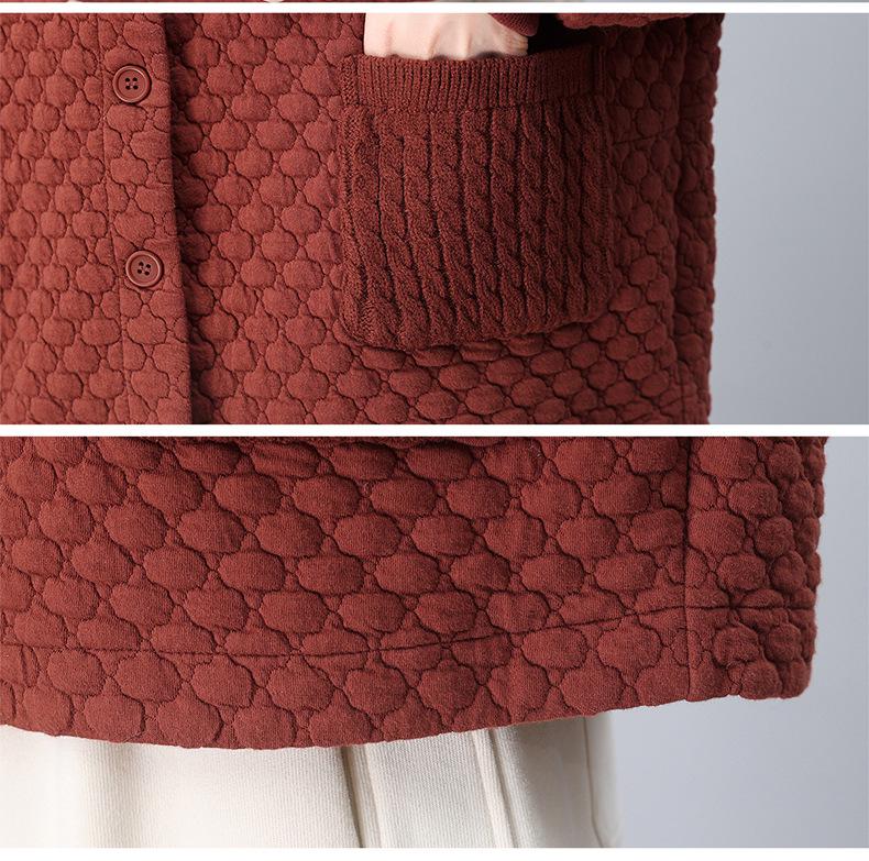 Women's Petite Loose Casual Round Neck Jacket for Middle-Aged & Elderly - Spring 2025