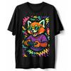 Funny Cool Fox Gamer T Shirt Video Games Gaming Animal S 5XL Vintage Washed Breathable Comfortable Slightly Streetwear