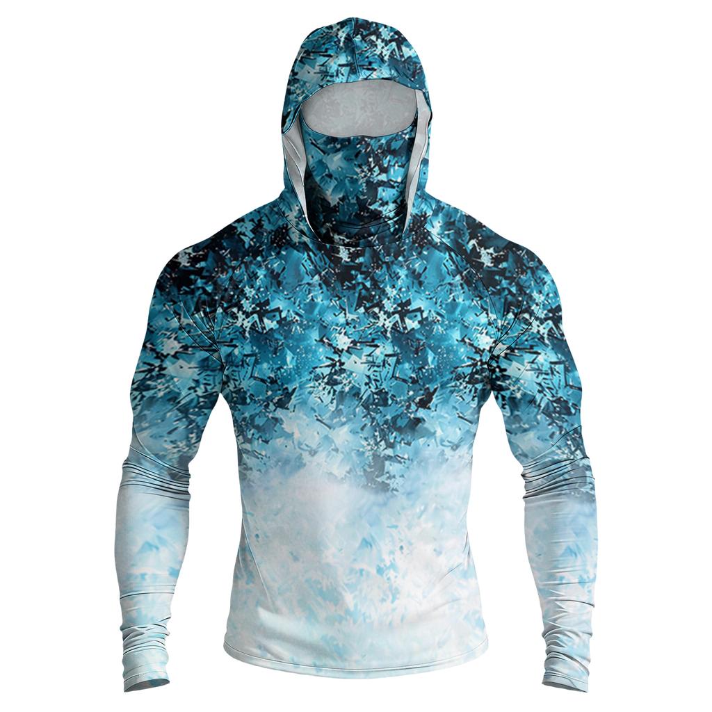 Men's Casual Drop-Shoulder Hooded Long-Sleeve Shirt