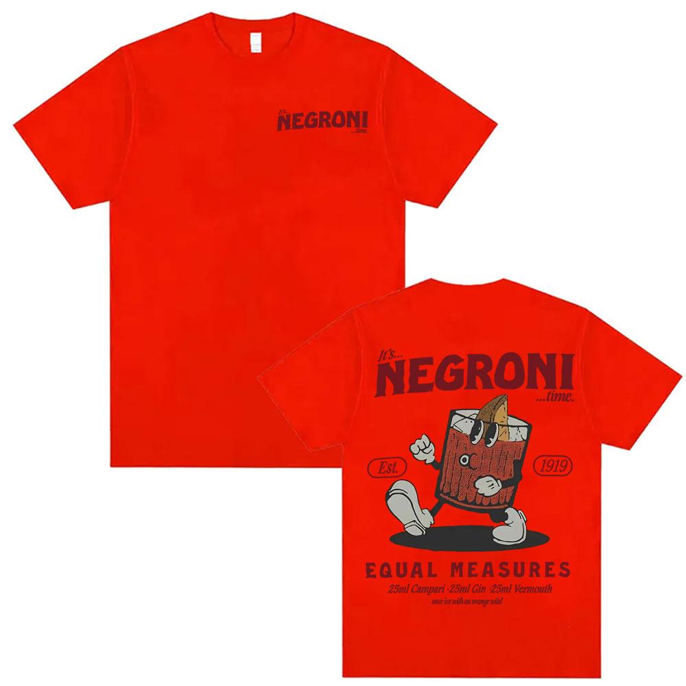 Negroni Lovers Funny Gifts Meme T Shirt Unisex Trendy Aesthetic Comfort T-shirts Men Clothing 100% Cotton Oversized T-shirt Tops