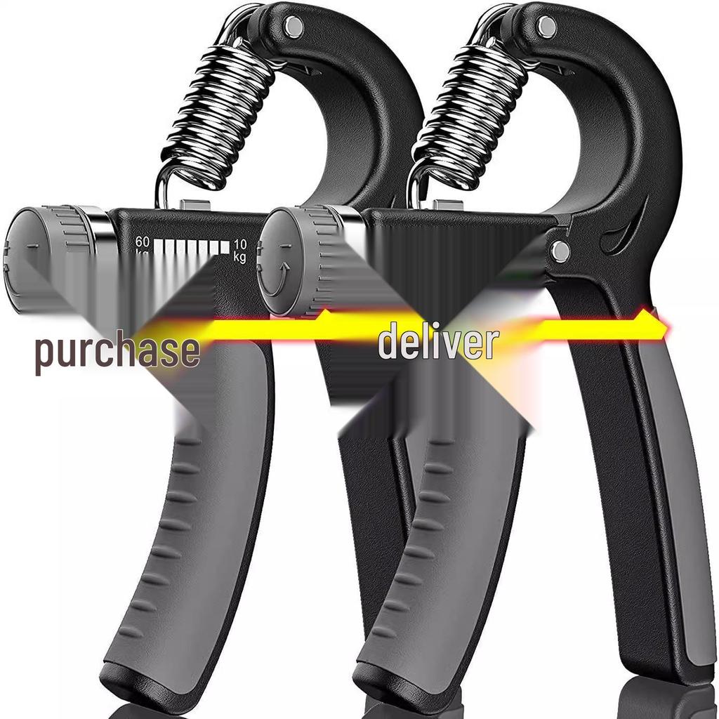 Adjustable Grip Strength Trainer (5-100kg) with Counter for Finger & Arm Muscle Training for Adults & Students