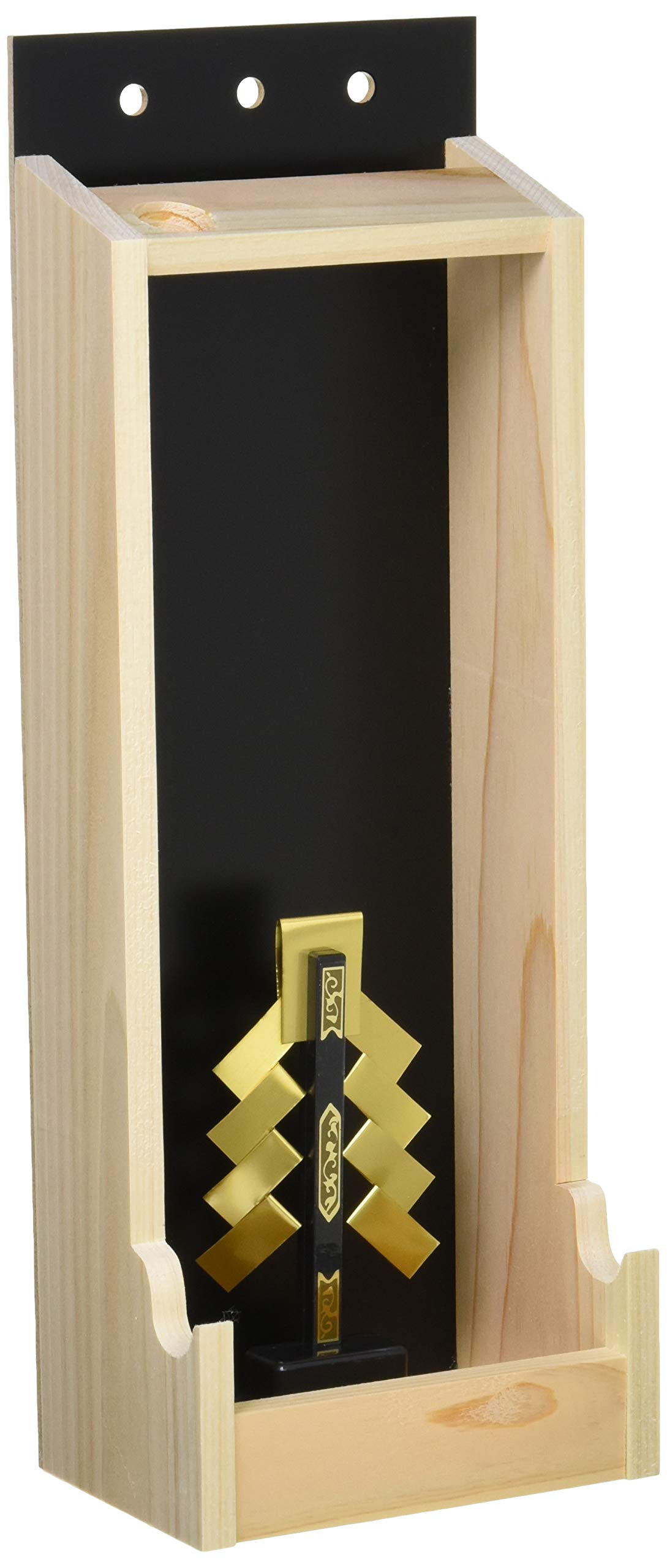 

Aimedia Ofuda Holder and Hamaya Made in Hinoki for Ofuda and Wall Vertical or Lottery Ticket Dedicated Stand Holder, Japan, Wood, Hamaya, Mounted, бежевий