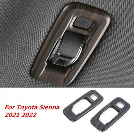 For Toyota Sienna 2021-2023 Wood Grain Rear Reading Light Lamp Frame Cover Trim