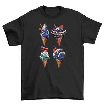 Japonská zmrzlinová pochoutka - Chladivé a sladké tričko, 100% bavlna, Unisex design. Ahoj