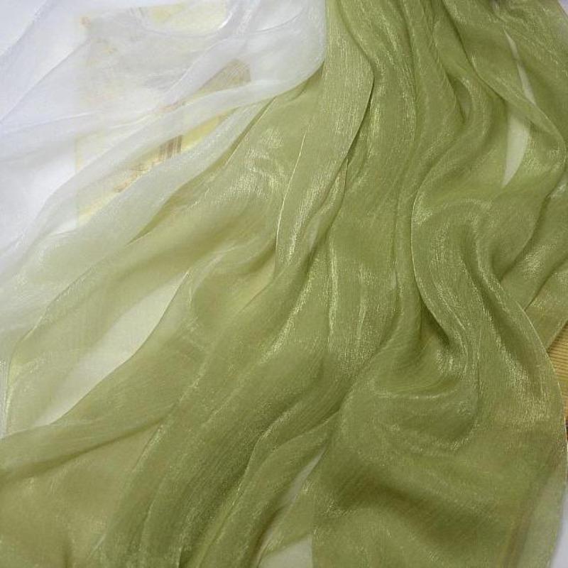 3/5/10m Multicolor Gradient Silk-Crepe Chiffon Fabric for Handmade DIY Sewing Hanfu Apparel Making Wedding Decoration