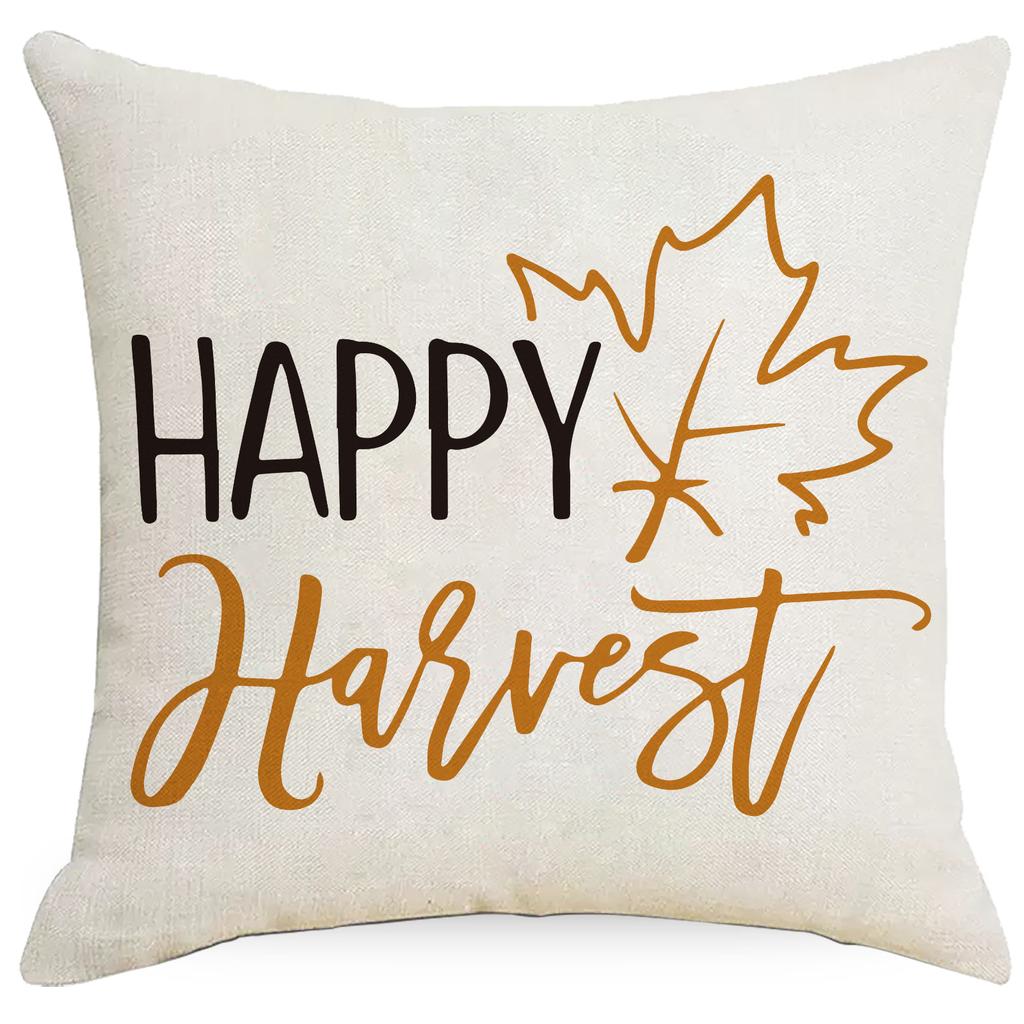 Autumn Thanksgiving Pillow Case Pumpkin Car Cushion Pillow Sofa Square Pillow Case
