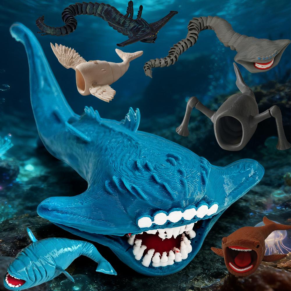Neues Monster-Spiel Subnautica Tiefsee Actionfigur Modell, Räuber Fresser Bloop Gran Maja Monster Schreibtisch Ornament Spielzeug - 3D Gedruckt