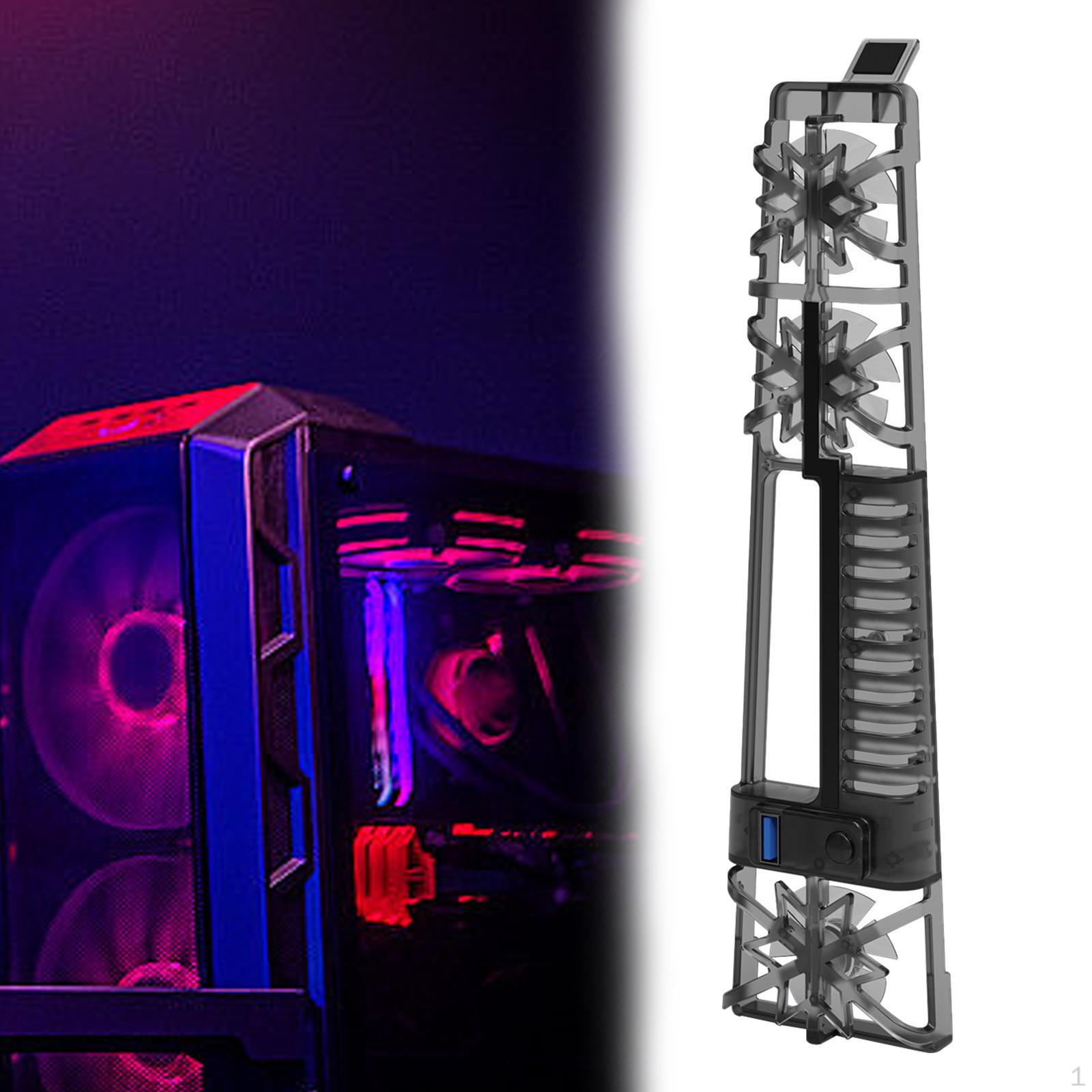 

Game Console Cooling Fan External Cooler Easy Installation 3 Fans Adjustable Slim Gaming Accessories чорний