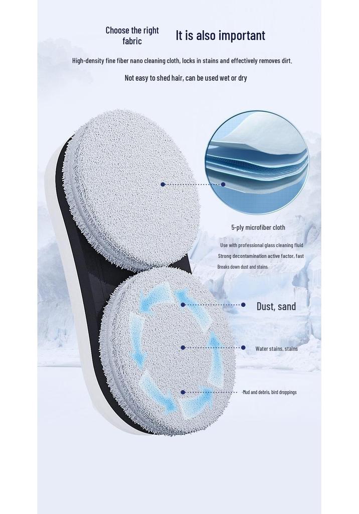 Automatic Window Cleaning Robot with Long Battery Life and Strong Suction