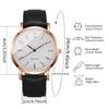 Fashion Men Business Watches Casual Leather Strap Arabic Dial Quartz Wristwatches For Mens Clock Reloj Hombre