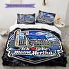 Hertha BSC Pattern Bedding,Quilt Set Quilt Cover Pillowcase Home Birthday Gift(1 * Duvet Cover + 2 * Pillowcase, Without Core)