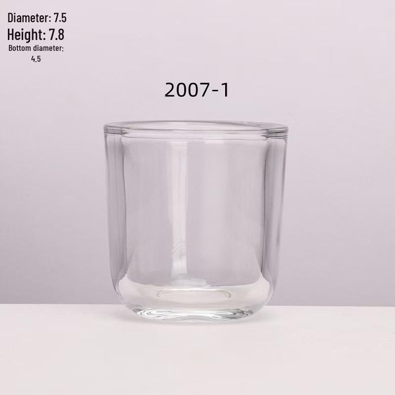 Thickened European Stripe Glass Candle Jar with Arched Bottom