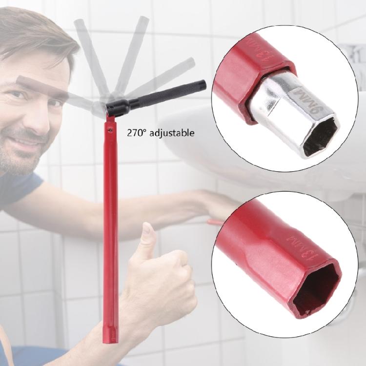 Wrench for Sink Faucet Sanitary Repair Tool Basin Nut Wrench, Stand Up Tap Wrench, Tap Fitting Tool 8-13mm