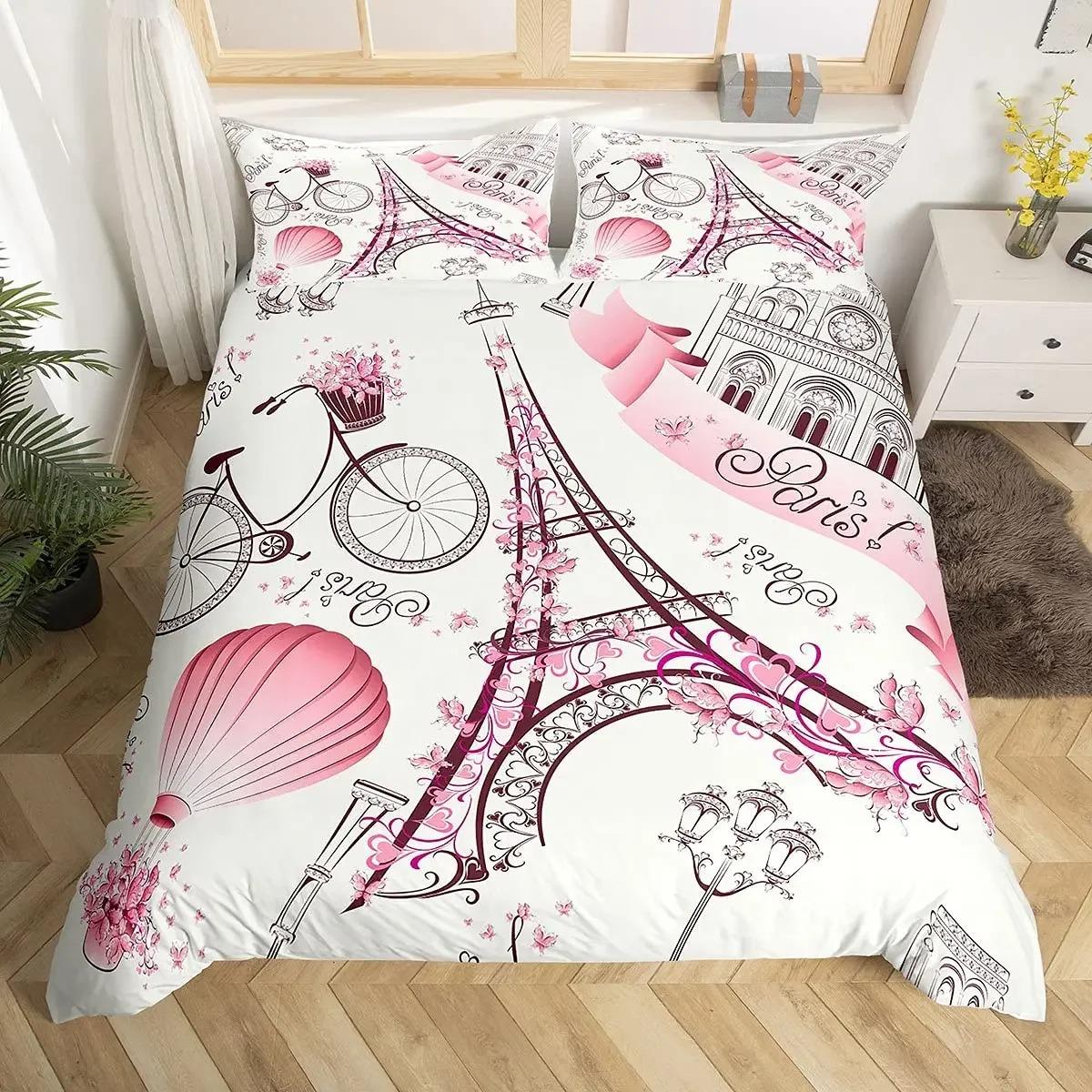 

Eiffel Tower Bedding Duvet Cover Set 3d Digital Printing Bed Linen Fashion Design Comforter Cover Bedding Sets Bed Set Tool 70x133cm 2pcs