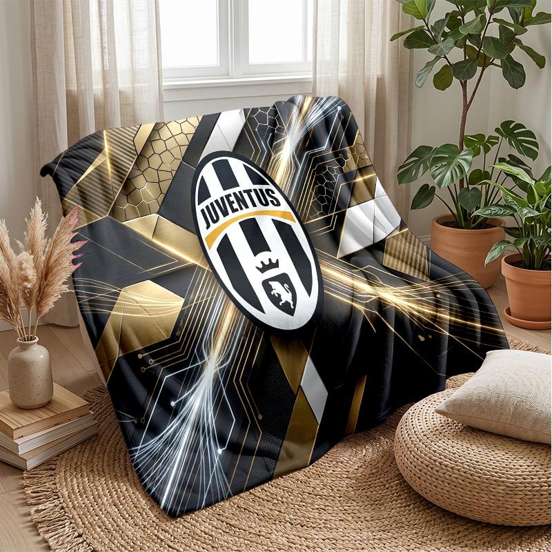Juventus FC Theme blanket Soft Flannel Blanket Plush Throw Blanket Cozy Sofa Bed Blanket for Home Decor
