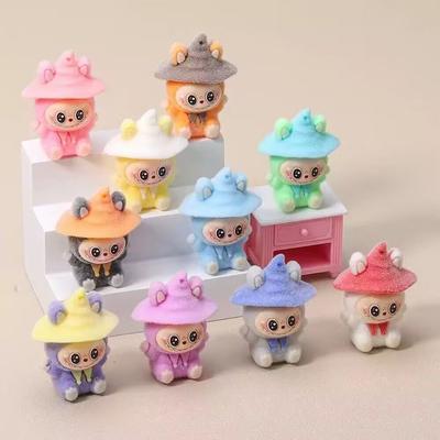 Plush Magician Labubu Cute Grain Ornament Cartoon Cute Desktop Decoration Trendy Play Doll Creative Small Gift