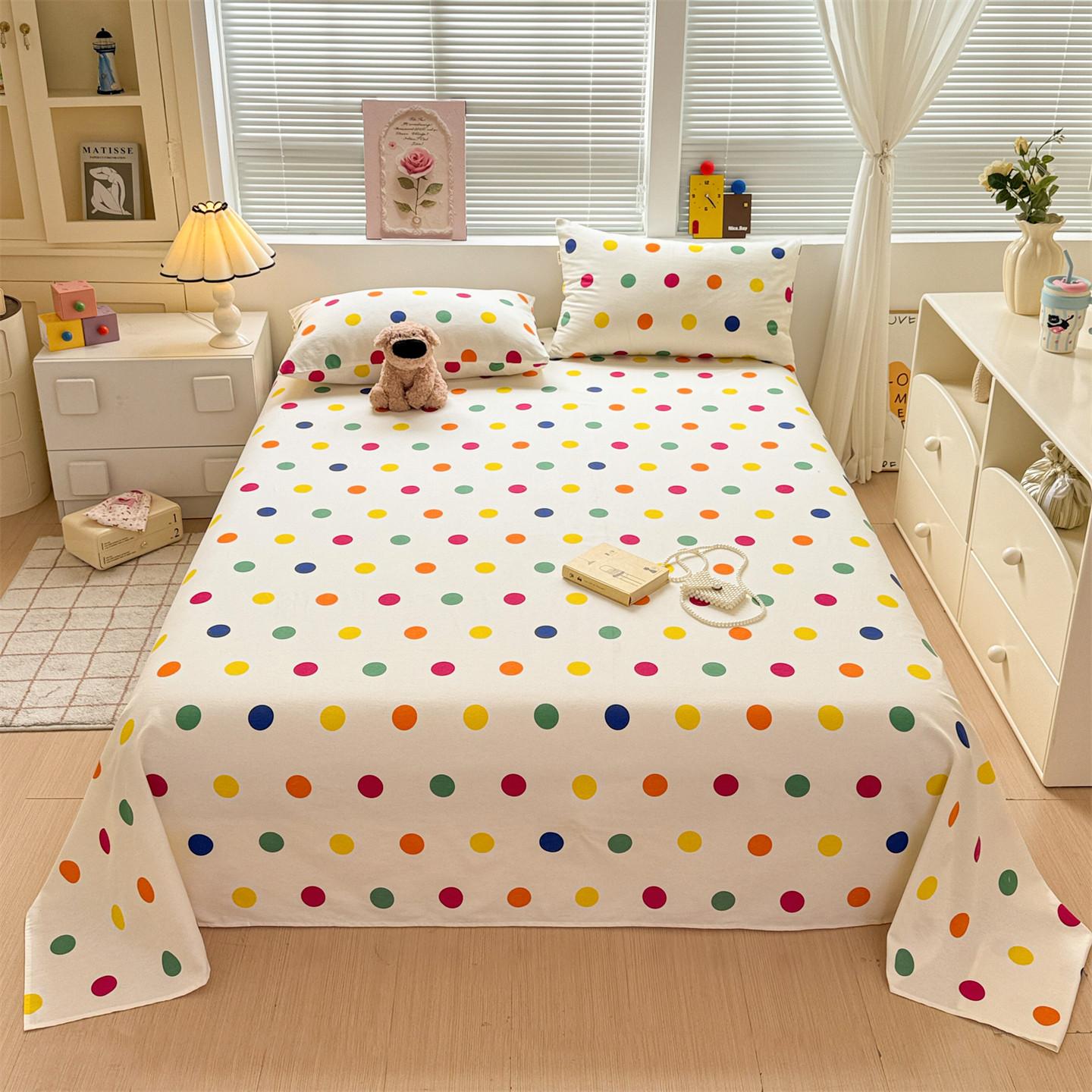 

100% Хлопок Простыня плоская Реактивная печать Хлопковые начесанные комплекты плоских простыней для зимы Односпальный/Двуспальный/Королевский размер Простыни верхние для кроватей Single 160x245cm 1pc