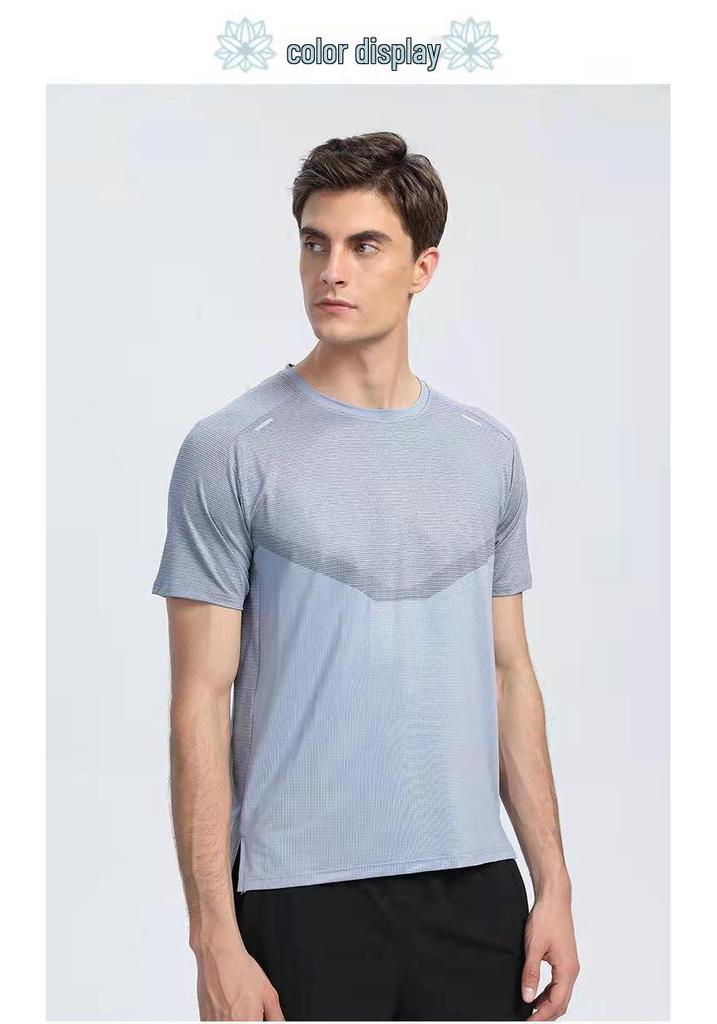 2024 European Men's Quick-Dry Short Sleeve Sports T-Shirt - Summer Fitness & Casual Running Top