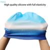 Gradient Color Silicone Swim Cap, Waterproof Elastic Swimming Cap for Adults and Kids
