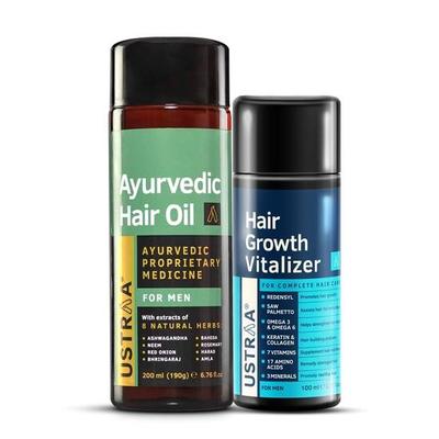 Vitalisateur de croissance capillaire 100 ml – Testé cliniquement | Huile capillaire au Redensyl, au palmier nain, aux vitamines et à l'huile ayurvédique 200 ml