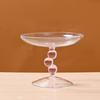 European Crystal Glass Fruit Bowl - Decorative Modern Centerpiece and Candy Dish