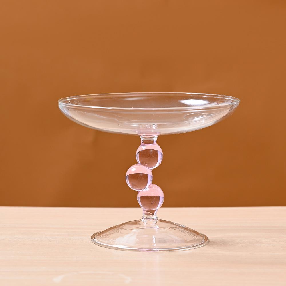 European Crystal Glass Fruit Bowl - Decorative Modern Centerpiece and Candy Dish