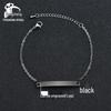 Men's Minimalist Titanium Steel Curved Plate Bracelet with Laser Engraving