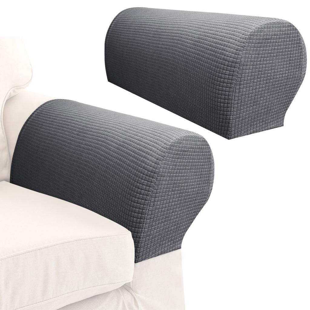 Stretch Armrest Covers Set Chair Sofa Arm Protectors Armchair Covers Solid Couch Cover Removable Elastic Armchair Sofa Arm Cover
