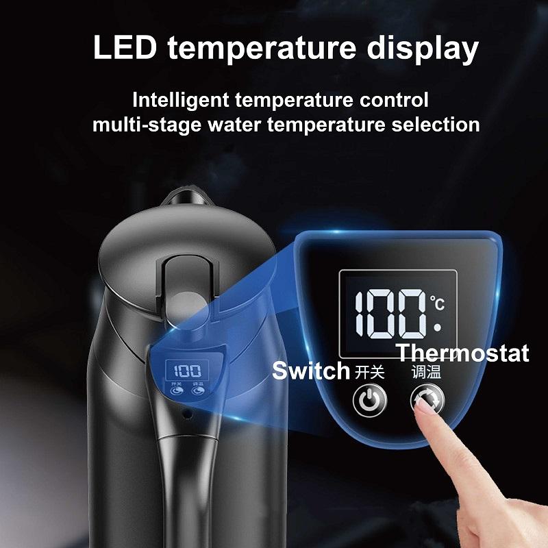 Xiaomi 800ml Universal Smart Car Kettle Temperature Adjust Electric Kettle Travel/RV Insulated Kettle With Cigarette Lighter 12V/24V
