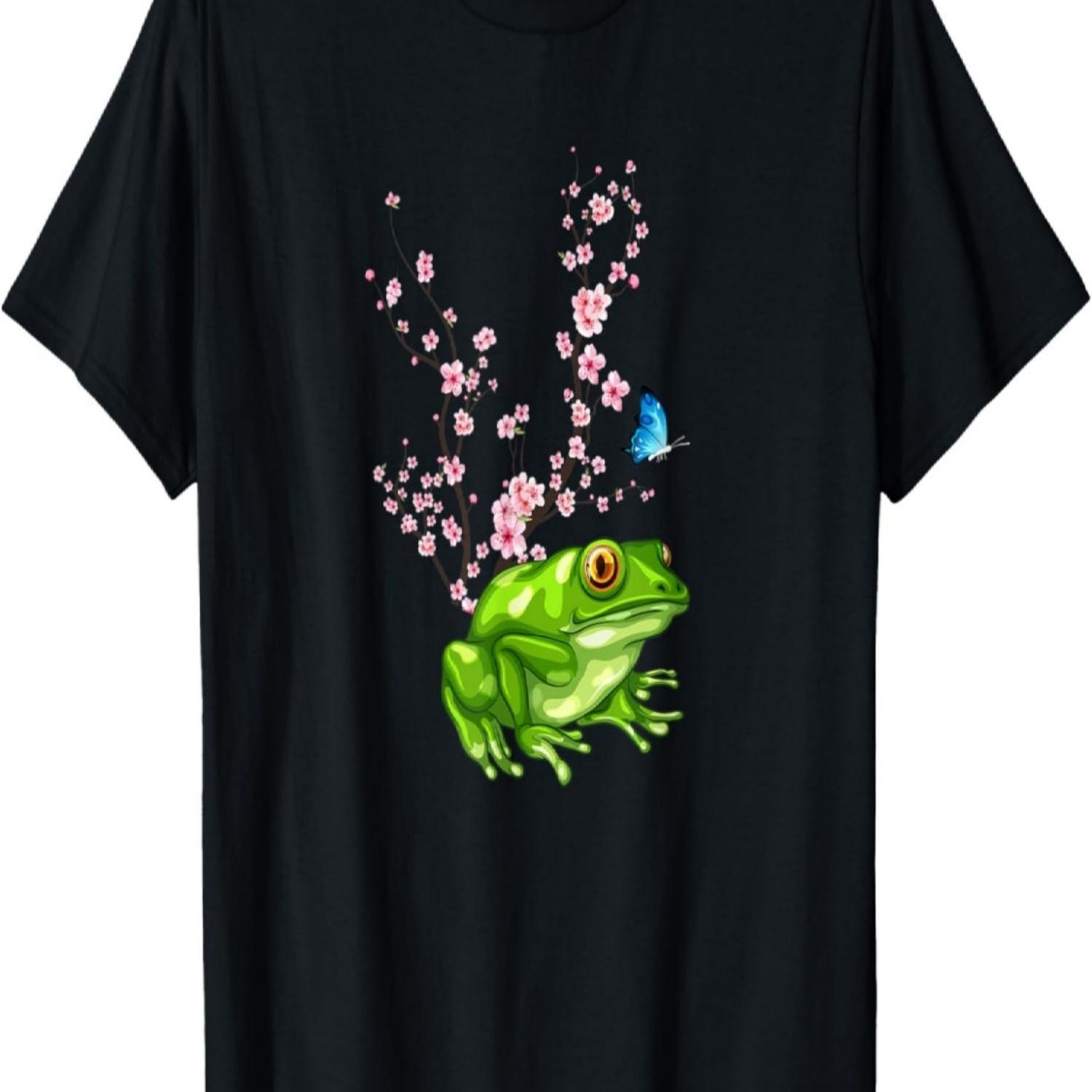 Japan Sakura Cherry Blossom Frog  T-Shirt S