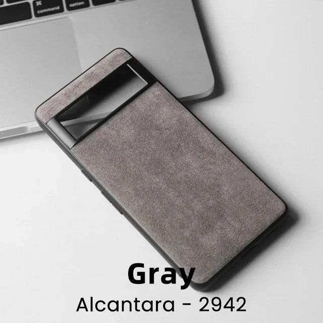 Luxury Alcantara Phone Case for Google Pixel 8 Pro 9 Pro XL 5G 7 7A 6A 6 3 3A Pixel Fold Natural Suede Leather Protection Cover