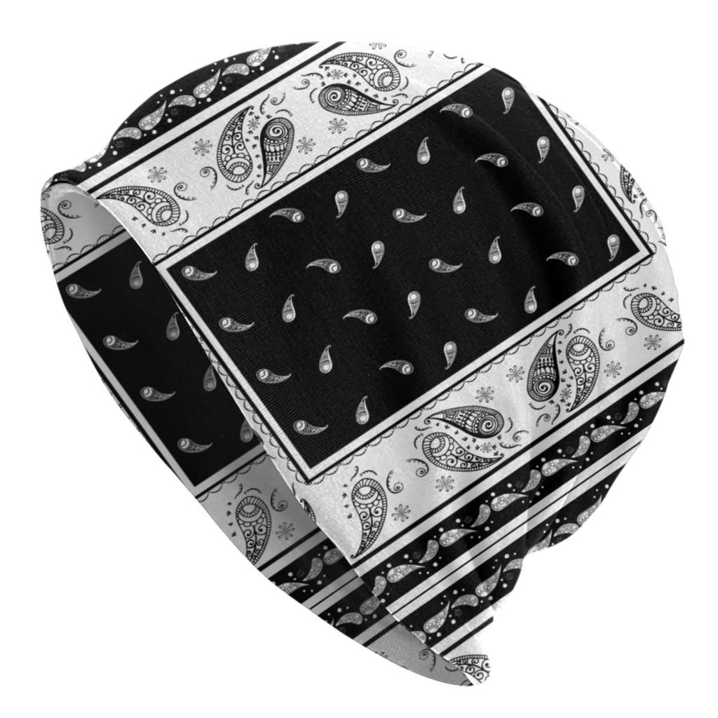 Custom Ethnic Bohemia Style Paisley Bandana Skullies Beanies Caps Streetwear Winter Warm Knitting Hat Adult Unisex Bonnet Hats