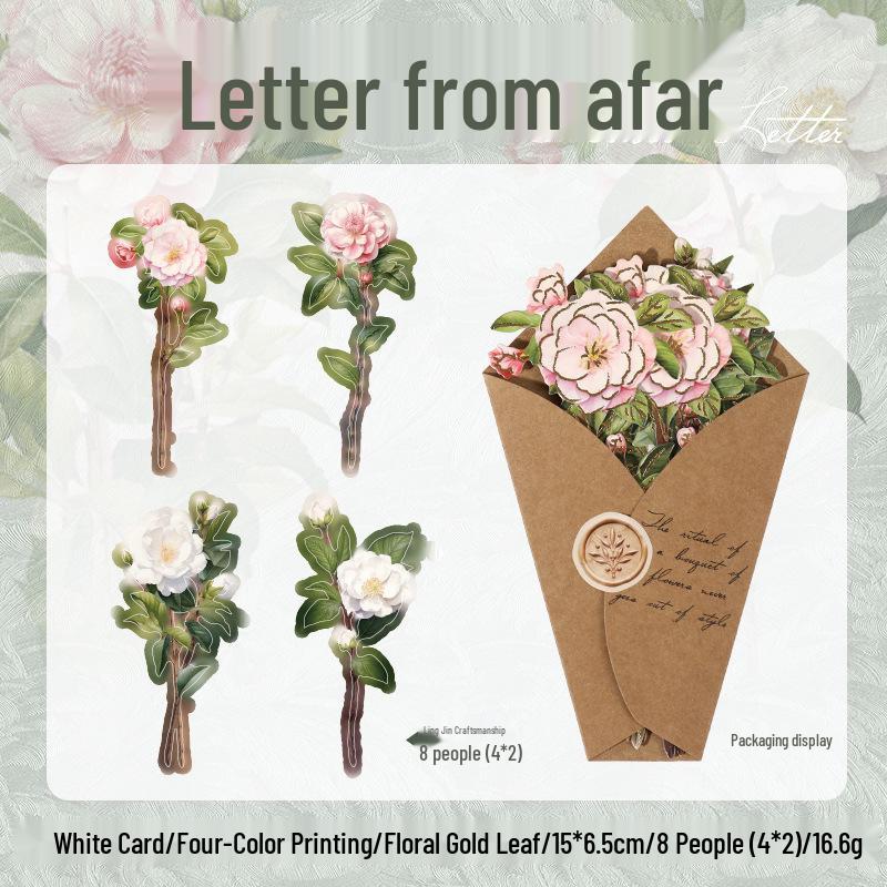 Yuxian Vintage Floral Bouquet Journal Decoration Kit