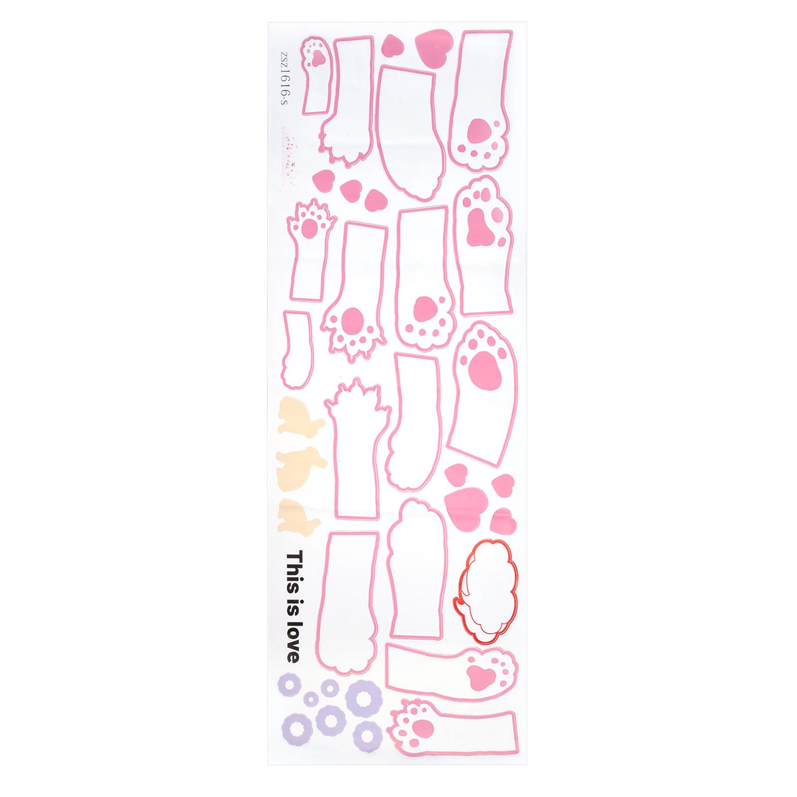 Wall Decal PVC SelfAdhesive Animal Footprint Background Decorative Wall Sticker for Living Room Office