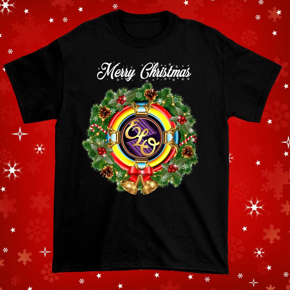 

Merry Christmas Electric Light Orchestra Logo Black All Size Shirt OM182 Unisex T-Shirt L
