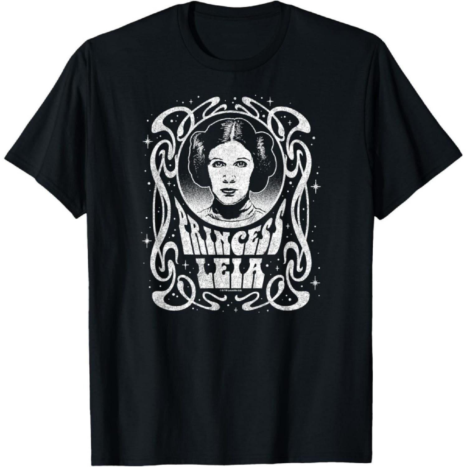 Star Wars - Princess Leia Art Nouveau T-Shirt S чёрный
