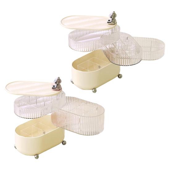 Multi-functional Storage Box 45720 Layers Rotatable Dust-proof Home Office Bathroom Countertop Cosmetic Jewelry Stationery
