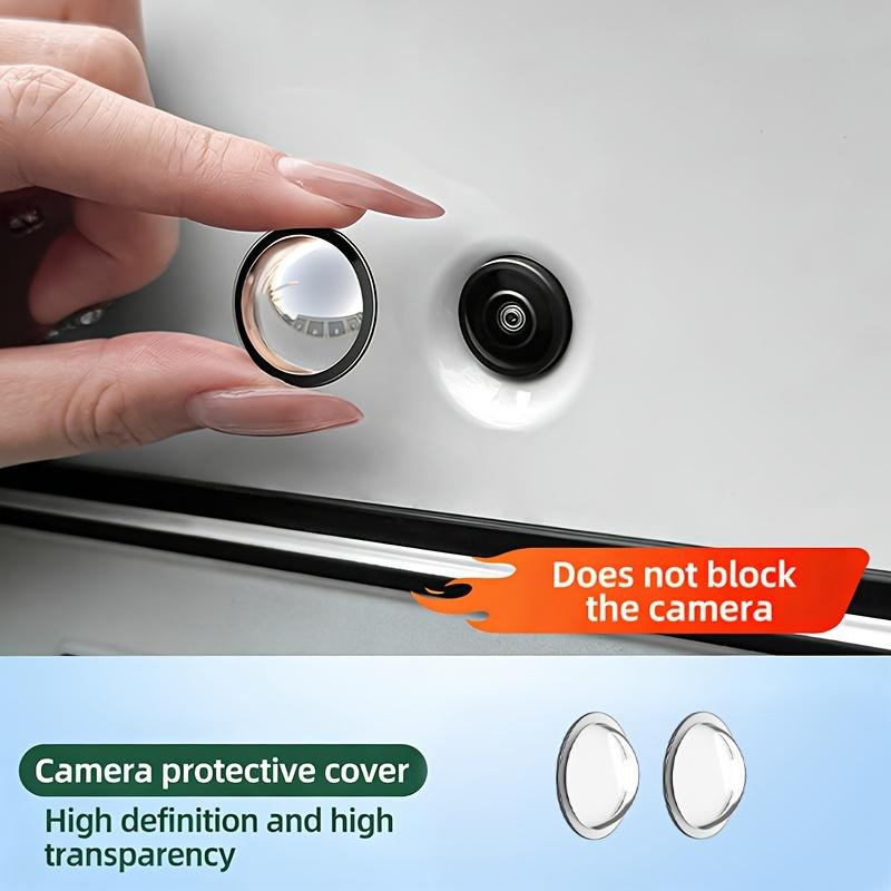 

2PCS Universal Car Camera Lens Protector, 360° Anti-Scratch Waterproof Cover for Rear View Backup Cameras
