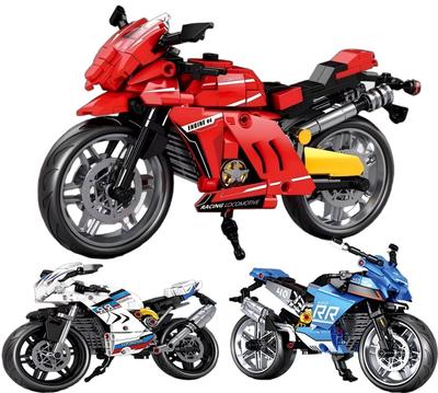 MOC City Technical Motorcycle Moto Car Model Building Blocks Racing Motobike Vehicles Bricks Toys for Kids Teenagers DIY Gifts