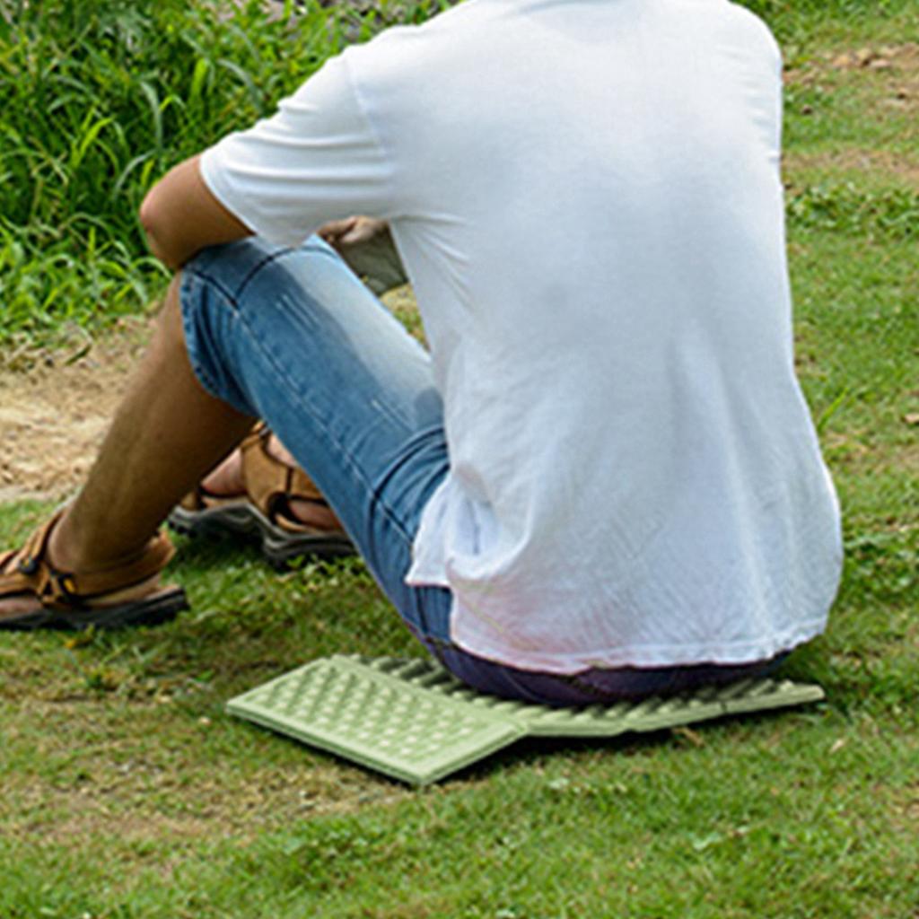 Outdoor Schaumstoff Wasserdicht Gartenkissen Sitzkissen Camping Tragbare Faltmatte (Grün+Schwarz)