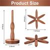 ABMH-Wood Christmas Tree Trivet Set - Includes 5 Foldable Coasters & 1 Stand, Perfect For Hot Dishes And Table Protection