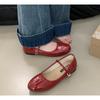 Spring New Round Toe Women Mary Jane Flats Shoes Shallow Ladies Casual Ballet Shoes Soft Sole Luxury Leather Shoes Zapatos Mujer