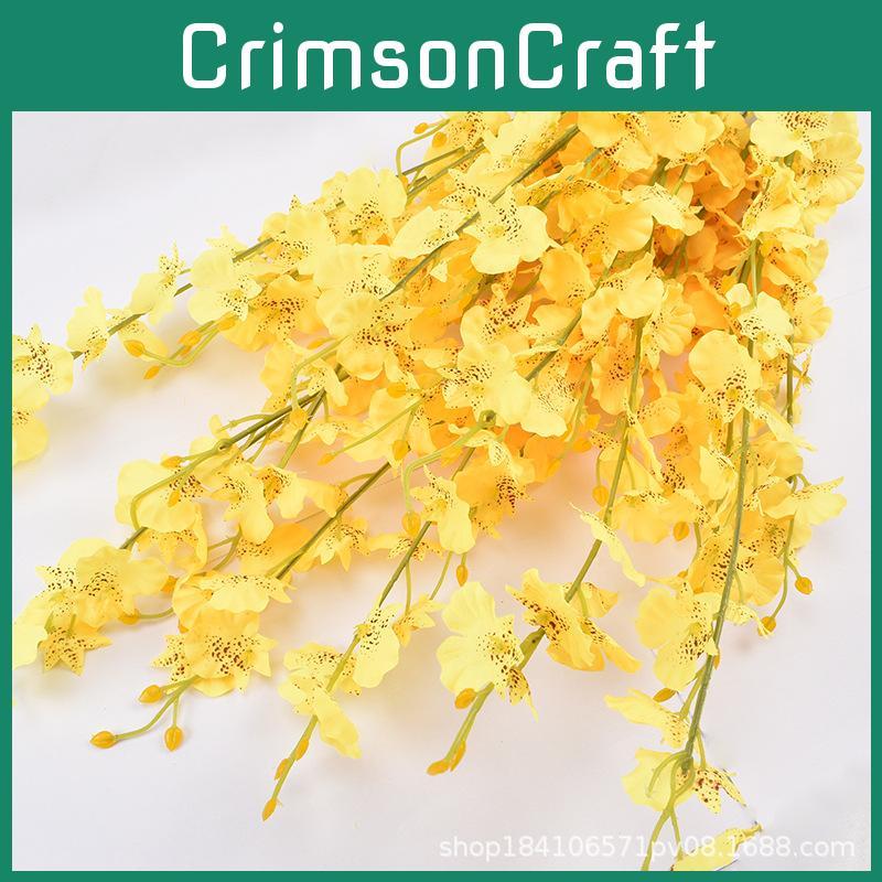 Fivebranch Oncidium Artificial Flower Bundle For Hotel And Event Decoration With Durable Silken Material