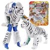 Kaelile Animal Vanguard: Transforming Mecha Warriors Puzzle - Lion, Elephant, White Tiger, Eagle, Panda Robot Toy.