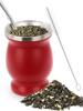 Stainless Steel Yerba Mate Cup 8oz Double Wall Yerba Mate Gourd with Spoon Straw Cleaning Brush for Home Office