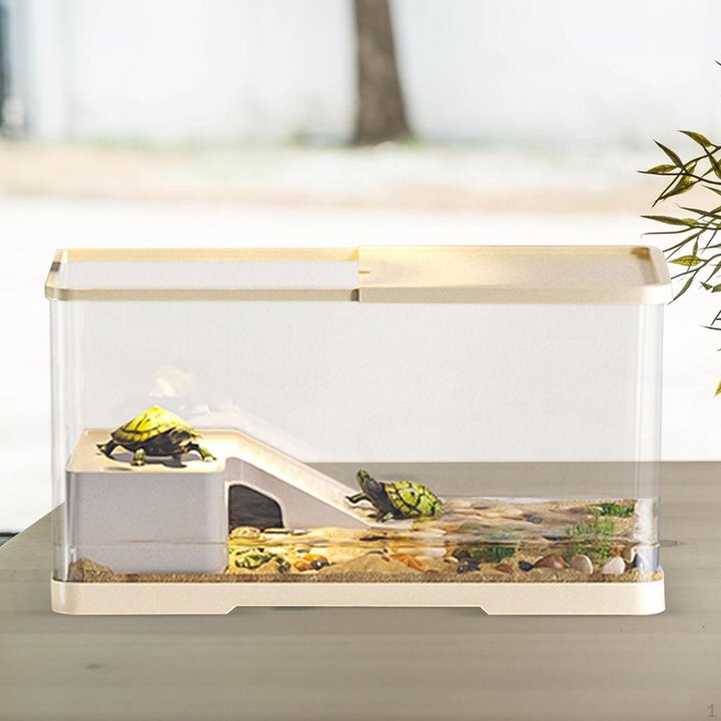 Sada akvária pro vodní želvy s opalováním a úkrytem
