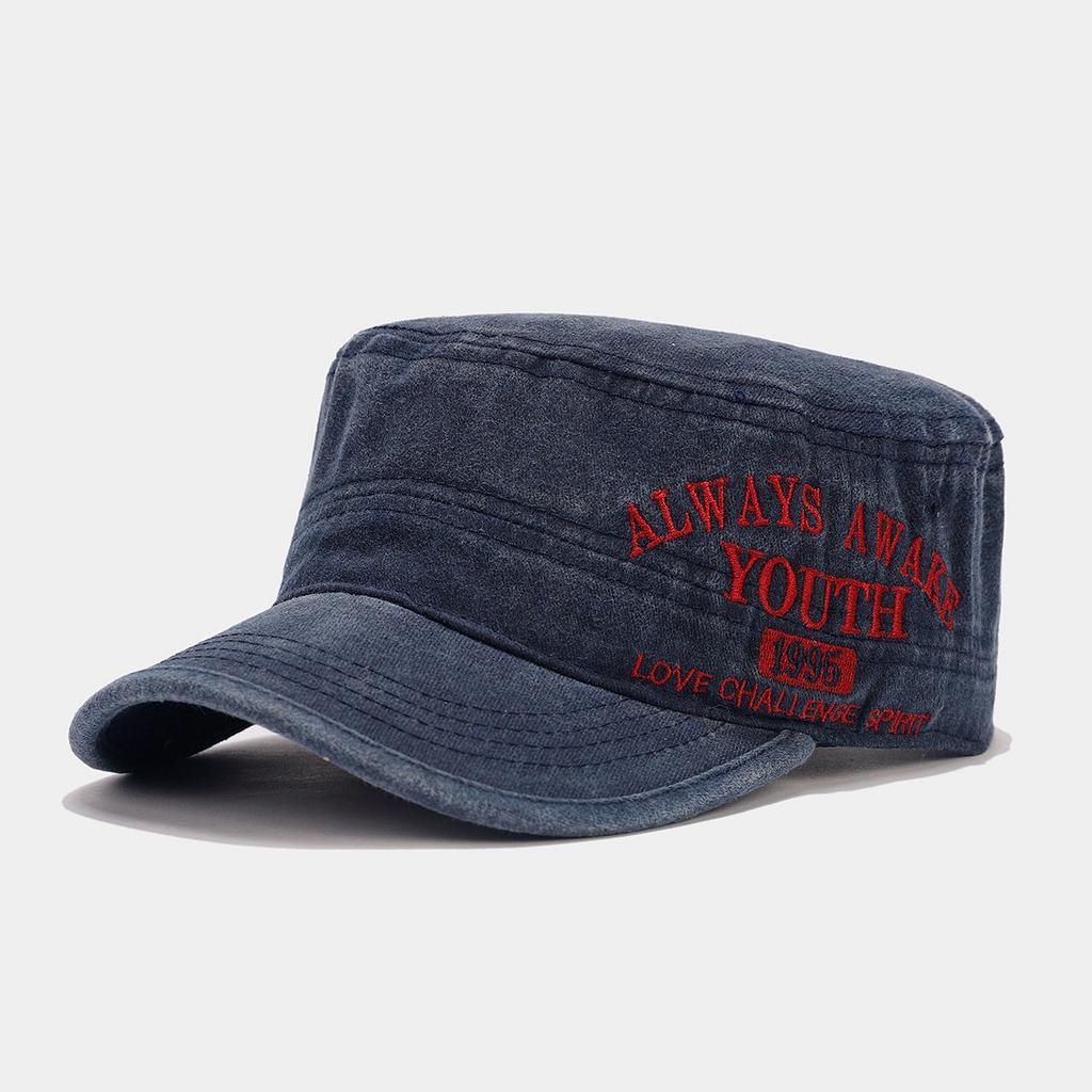 New Big Head Man Large Size Pure Cotton Army Flat Cap Outdoors Baseball Cap Summer Polyester Plus Size Military Hat